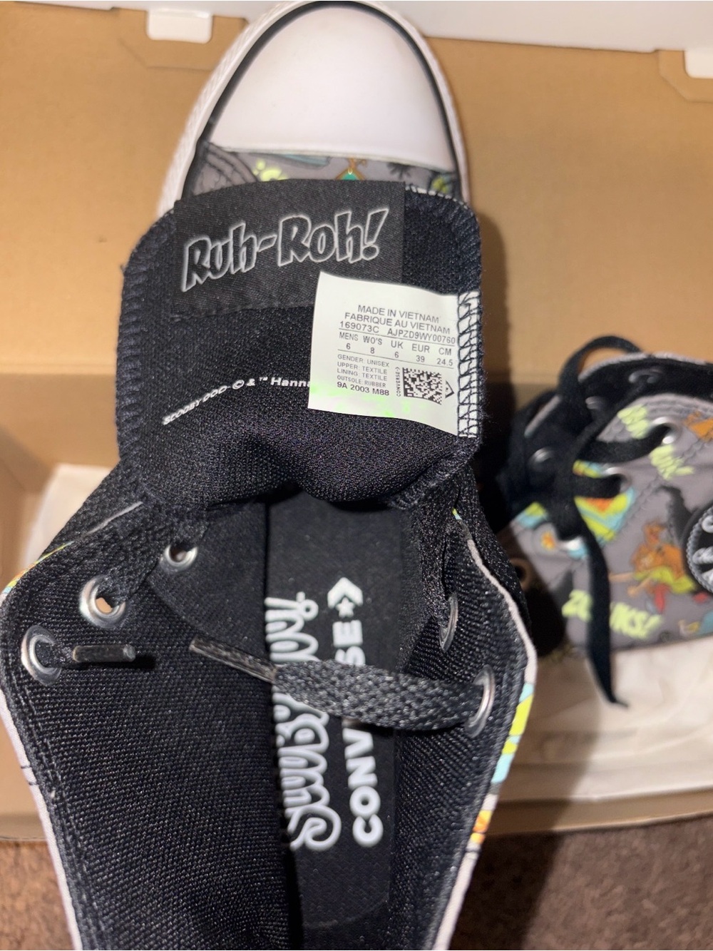 Converse Scooby-Doo Graphic High-Top Sneaker in Black and Gray - Picture 3 of 7